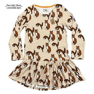 NEW Filemon Kid Sz 128/134 (8-9Y) Organic Fox Dress